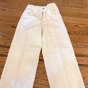 Zara Cream Elastic Waist Pants